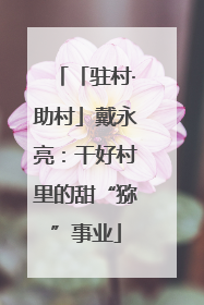 「驻村·助村」戴永亮：干好村里的甜“猕”事业