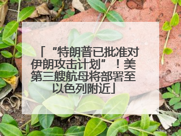 “特朗普已批准对伊朗攻击计划”！美第三艘航母将部署至以色列附近