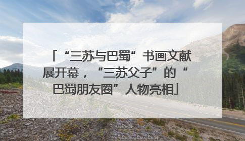 “三苏与巴蜀”书画文献展开幕，“三苏父子”的“巴蜀朋友圈”人物亮相