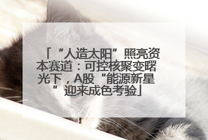 “人造太阳”照亮资本赛道：可控核聚变曙光下，A股“能源新星”迎来成色考验