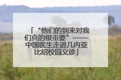 “他们的到来对我们真的很重要”——中国医生走进几内亚比绍校园义诊