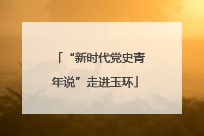 “新时代党史青年说”走进玉环