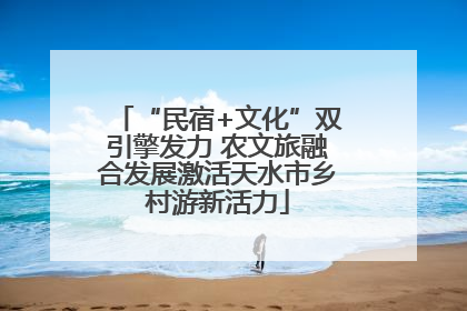“民宿+文化”双引擎发力 农文旅融合发展激活天水市乡村游新活力