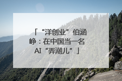 “洋创业”伯涵峥：在中国当一名AI“弄潮儿”