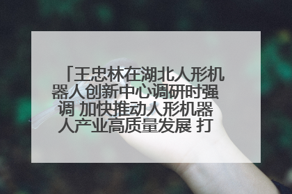 王忠林在湖北人形机器人创新中心调研时强调 加快推动人形机器人产业高质量发展 打造具有全国影响力的研发创新基地