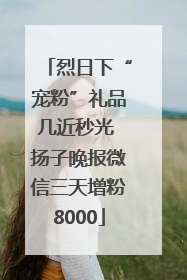烈日下“宠粉”礼品几近秒光 扬子晚报微信三天增粉8000