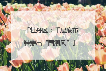 牡丹区：千层底布鞋穿出“国潮风”