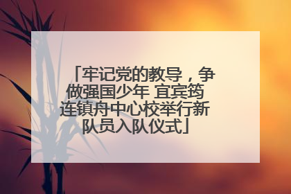牢记党的教导，争做强国少年 宜宾筠连镇舟中心校举行新队员入队仪式