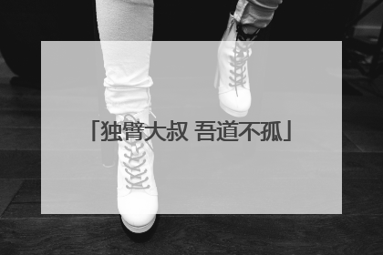 独臂大叔 吾道不孤