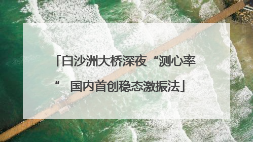 白沙洲大桥深夜“测心率” 国内首创稳态激振法