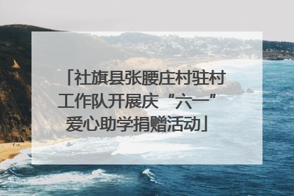 社旗县张腰庄村驻村工作队开展庆“六一”爱心助学捐赠活动