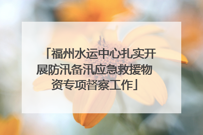 福州水运中心扎实开展防汛备汛应急救援物资专项督察工作