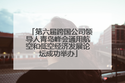 第六届跨国公司领导人青岛峰会通用航空和低空经济发展论坛成功举办