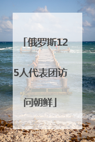 俄罗斯125人代表团访问朝鲜