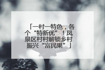 一村一特色，各个“特新优”！凤泉区村村解锁乡村振兴“富民果”