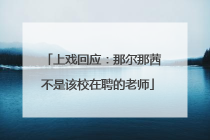 上戏回应：那尔那茜不是该校在聘的老师
