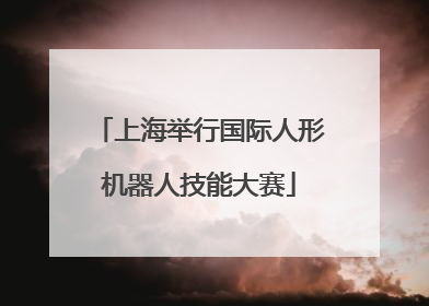 上海举行国际人形机器人技能大赛