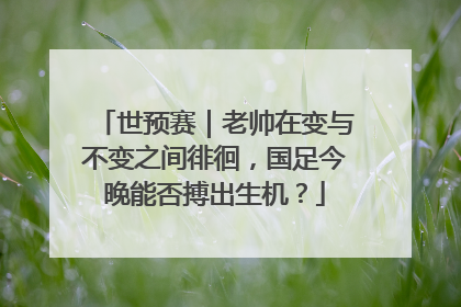 世预赛｜老帅在变与不变之间徘徊，国足今晚能否搏出生机？