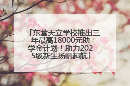 东营天立学校推出三年最高18000元助学金计划！助力2025级新生扬帆起航