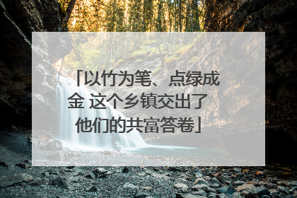 以竹为笔、点绿成金 这个乡镇交出了他们的共富答卷