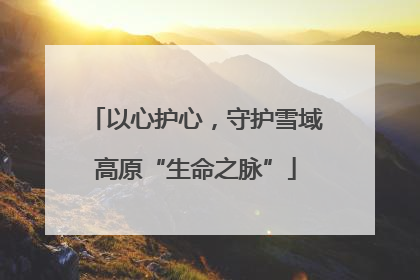 以心护心，守护雪域高原“生命之脉”