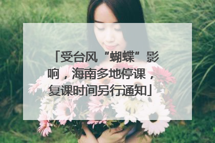 受台风“蝴蝶”影响，海南多地停课，复课时间另行通知