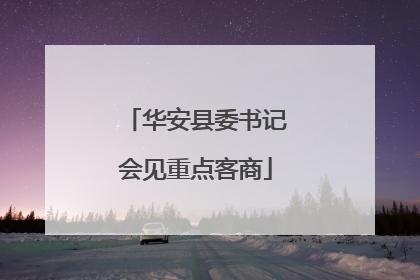 华安县委书记会见重点客商