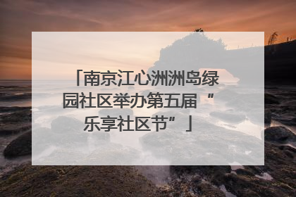 南京江心洲洲岛绿园社区举办第五届“乐享社区节”
