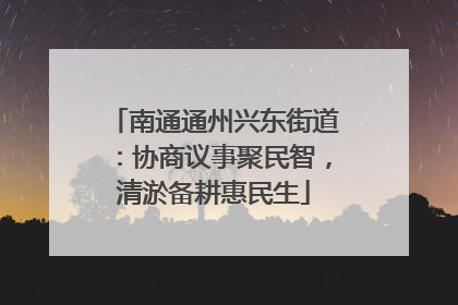 南通通州兴东街道：协商议事聚民智，清淤备耕惠民生