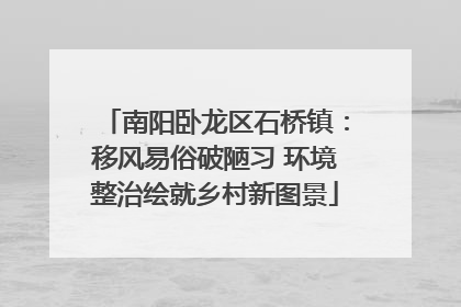 南阳卧龙区石桥镇：移风易俗破陋习 环境整治绘就乡村新图景