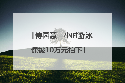 傅园慧一小时游泳课被10万元拍下