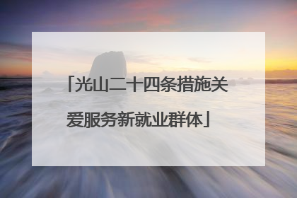 光山二十四条措施关爱服务新就业群体