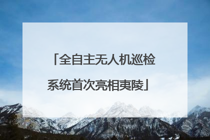 全自主无人机巡检系统首次亮相夷陵