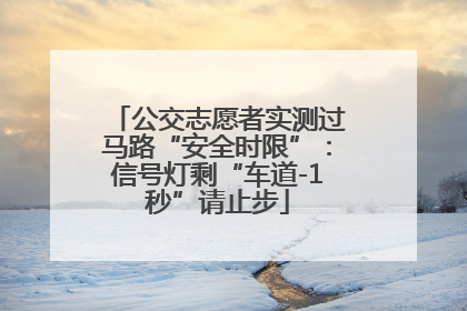 公交志愿者实测过马路“安全时限”：信号灯剩“车道-1秒”请止步