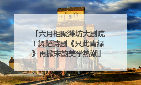 六月相聚潍坊大剧院！舞蹈诗剧《只此青绿》再掀宋韵美学热潮