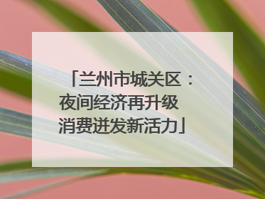 兰州市城关区：夜间经济再升级 消费迸发新活力