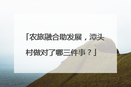 农旅融合助发展，潭头村做对了哪三件事？