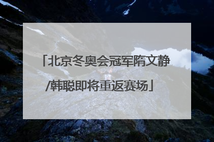 北京冬奥会冠军隋文静/韩聪即将重返赛场