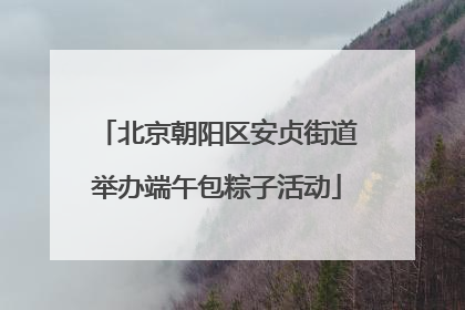 北京朝阳区安贞街道举办端午包粽子活动