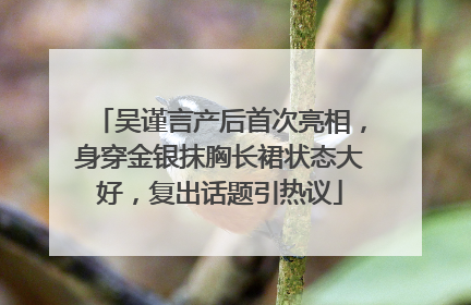 吴谨言产后首次亮相，身穿金银抹胸长裙状态大好，复出话题引热议