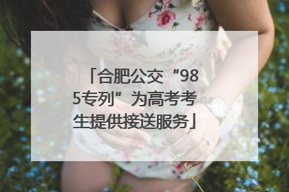 合肥公交“985专列”为高考考生提供接送服务