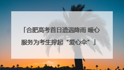 合肥高考首日遭遇降雨 暖心服务为考生撑起“爱心伞”