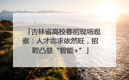 吉林省高校春招现场观察：人才需求依然旺，招聘凸显“智能+”