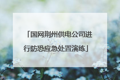 国网荆州供电公司进行防恐应急处置演练