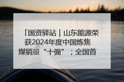 国资驿站｜山东能源荣获2024年度中国炼焦煤销量“十强”；全国首例铁路盖上智慧物流园钢结构主体完工