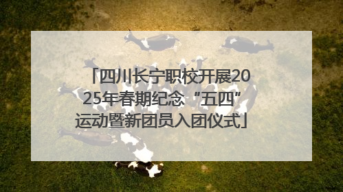 四川长宁职校开展2025年春期纪念“五四”运动暨新团员入团仪式