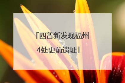 四普新发现福州4处史前遗址