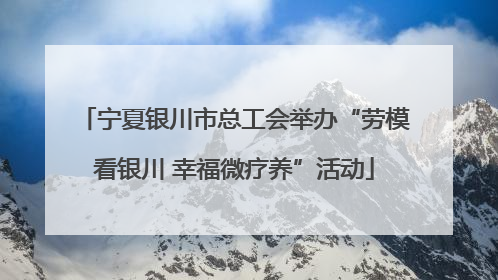 宁夏银川市总工会举办“劳模看银川 幸福微疗养”活动