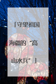 守望祖国海疆的“高山水兵”