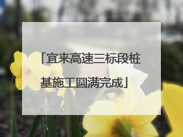 宜来高速三标段桩基施工圆满完成